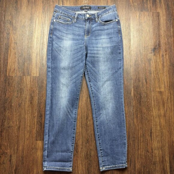 Judy Blue Relaxed Fit Jeans Distressed Dark Blue  Women’s Size 29 - Picture 1 of 11